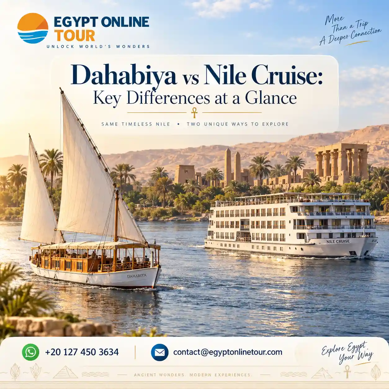 Dahabiya vs Nile Cruise