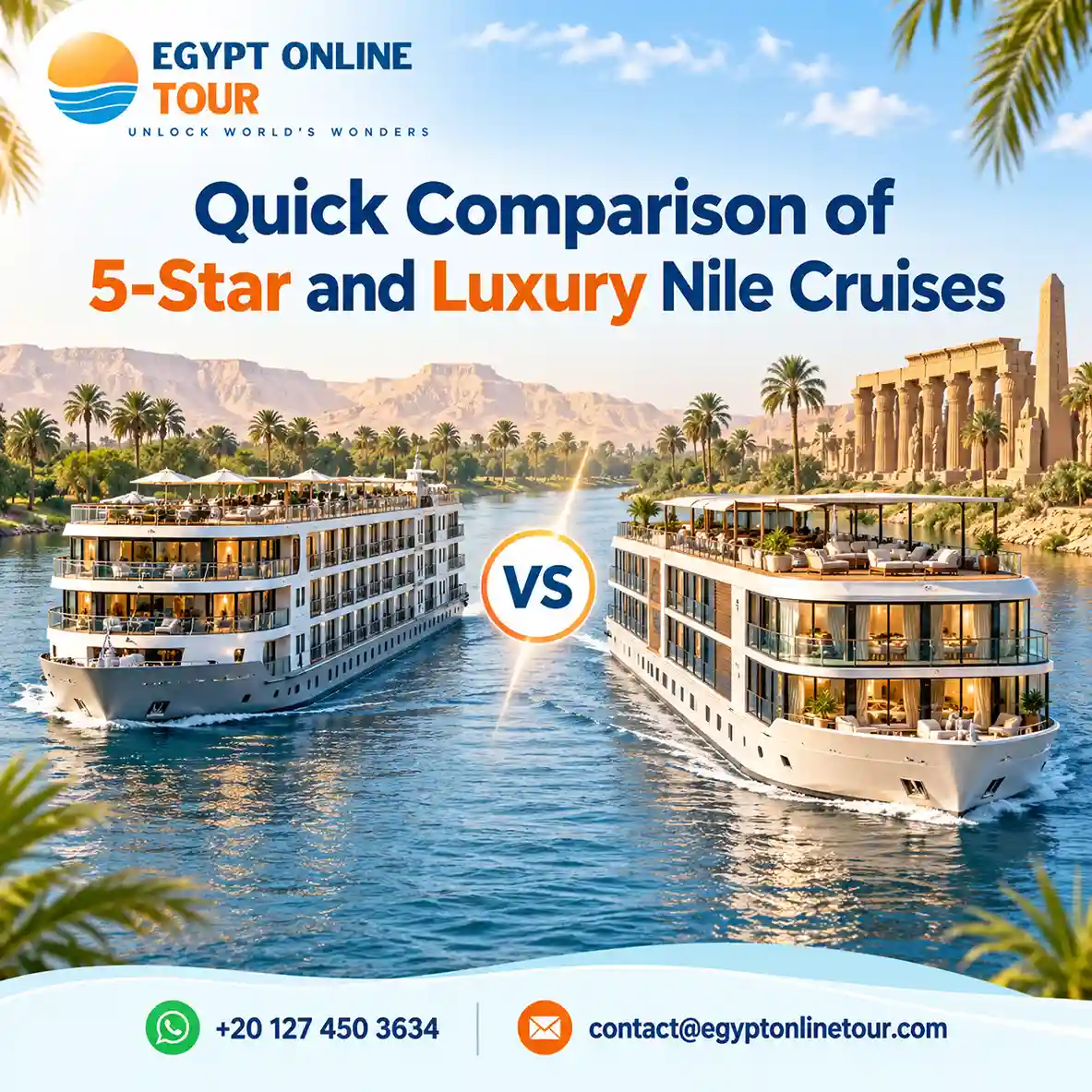 5 Star vs Luxury Nile Cruise Egypt