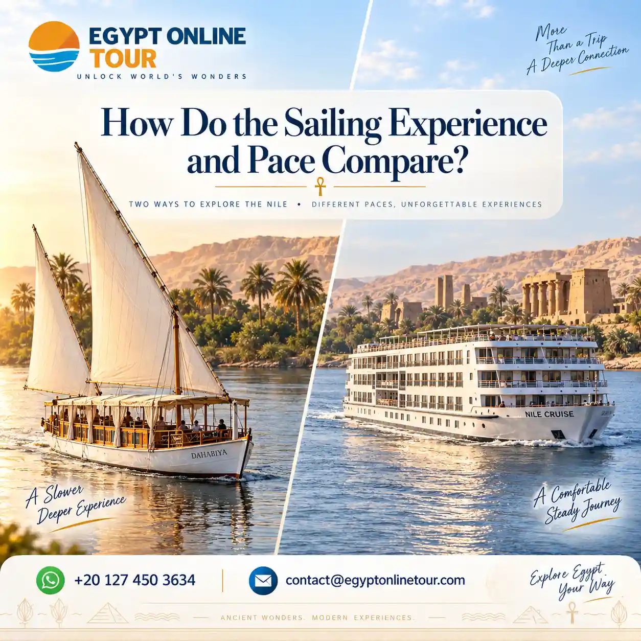 Dahabiya vs Nile Cruise