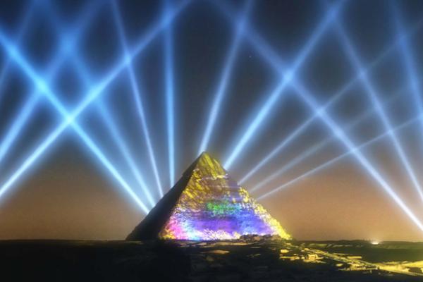 Captivating Sound and Light Show at the Giza Pyramids